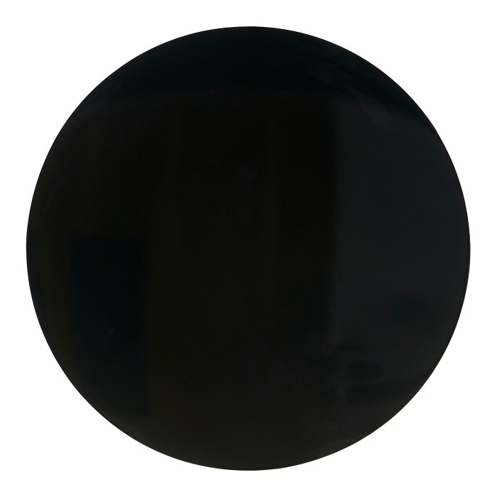 Gilded Iron Round Lamp Table with Smoky Black Top