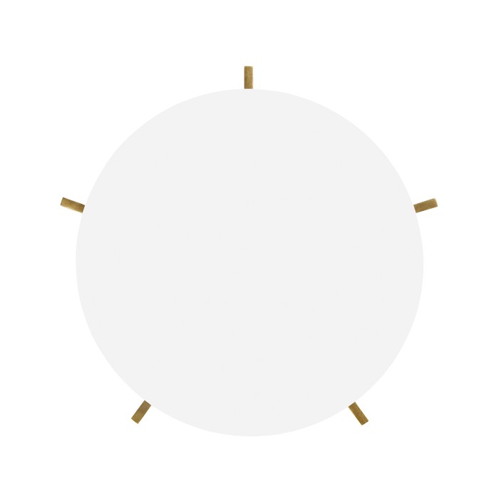 Gilded Iron Round Lamp Table with Biancaneve Top