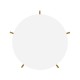 Gilded Iron Round Lamp Table with Biancaneve Top