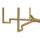Gilded Iron Round Lamp Table with Biancaneve Top