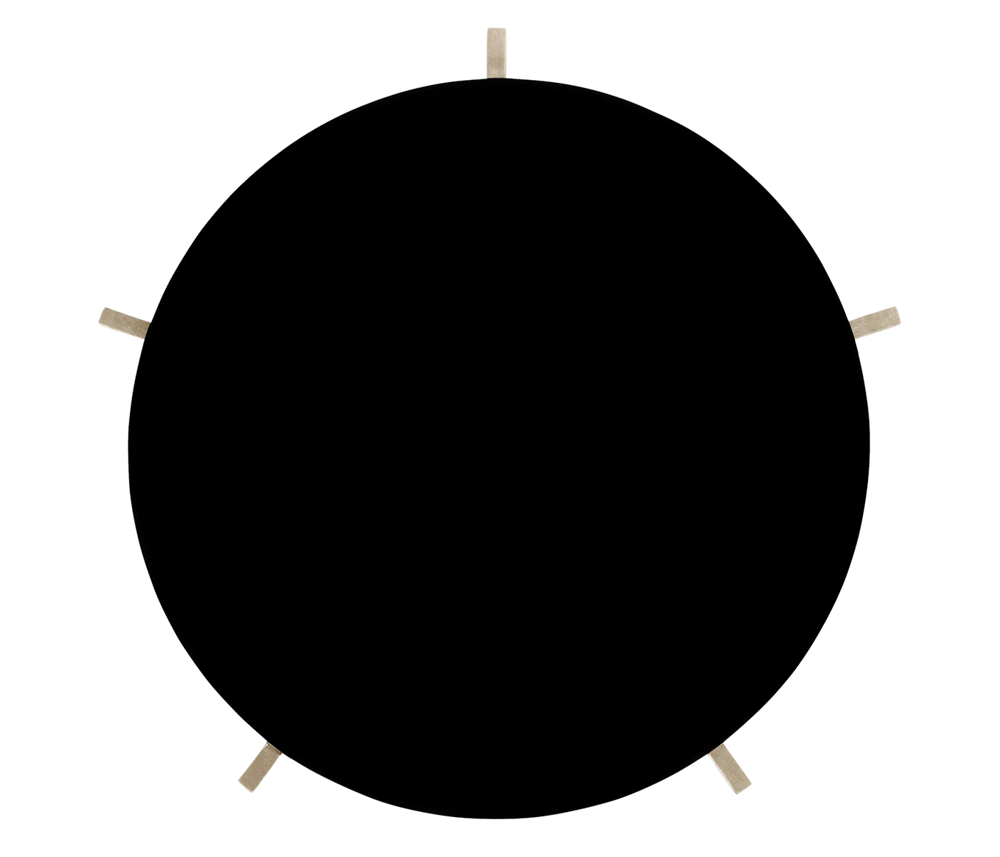 Silver Iron Round Lamp Table with Smoky Black Top