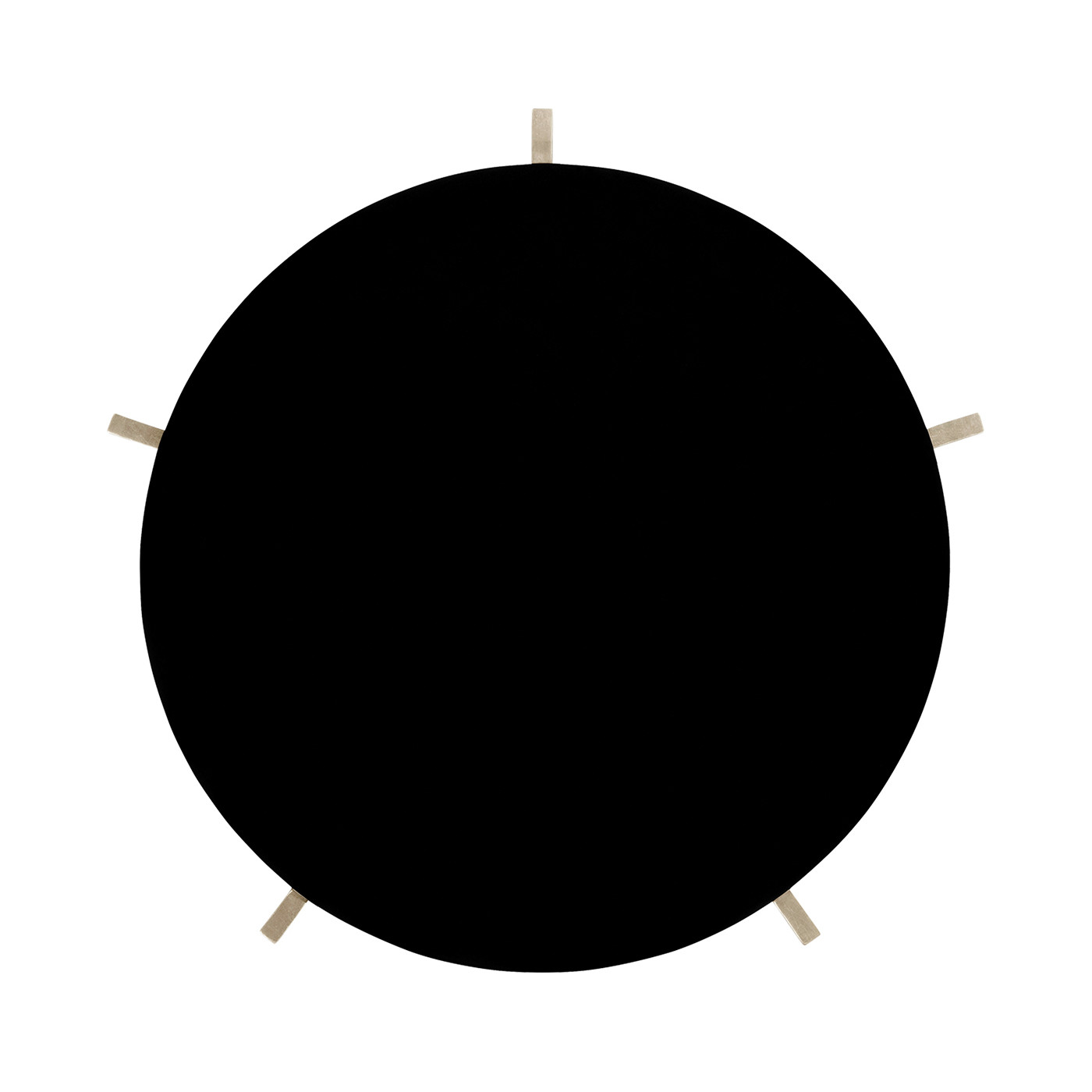 Silver Iron Round Lamp Table with Smoky Black Top