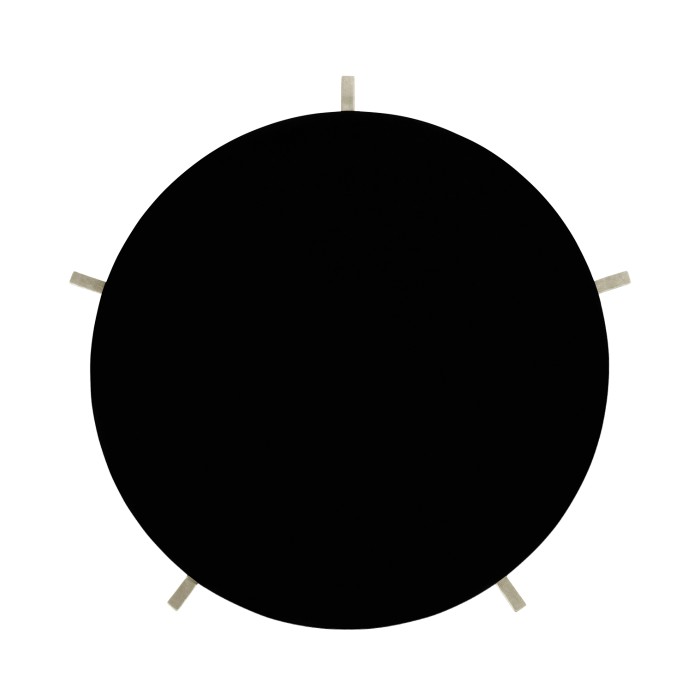 Silver Iron Round Lamp Table with Smoky Black Top