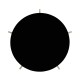 Silver Iron Round Lamp Table with Smoky Black Top