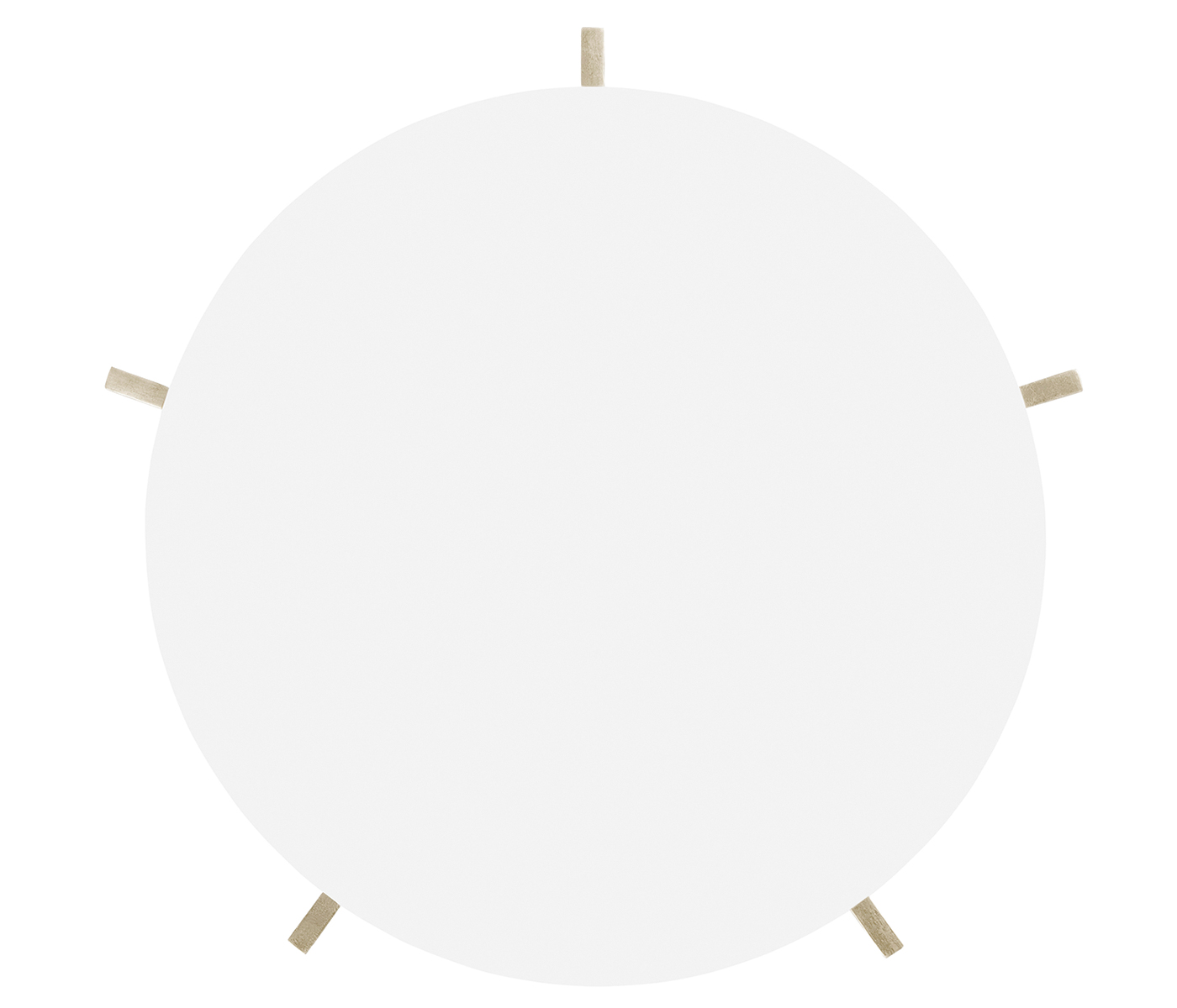 Silver Iron Round Lamp Table with Biancaneve Top