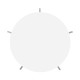 Silver Iron Round Lamp Table with Biancaneve Top
