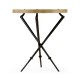 Round Lamp Table with Iron Base