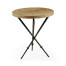 Round Lamp Table with Iron Base