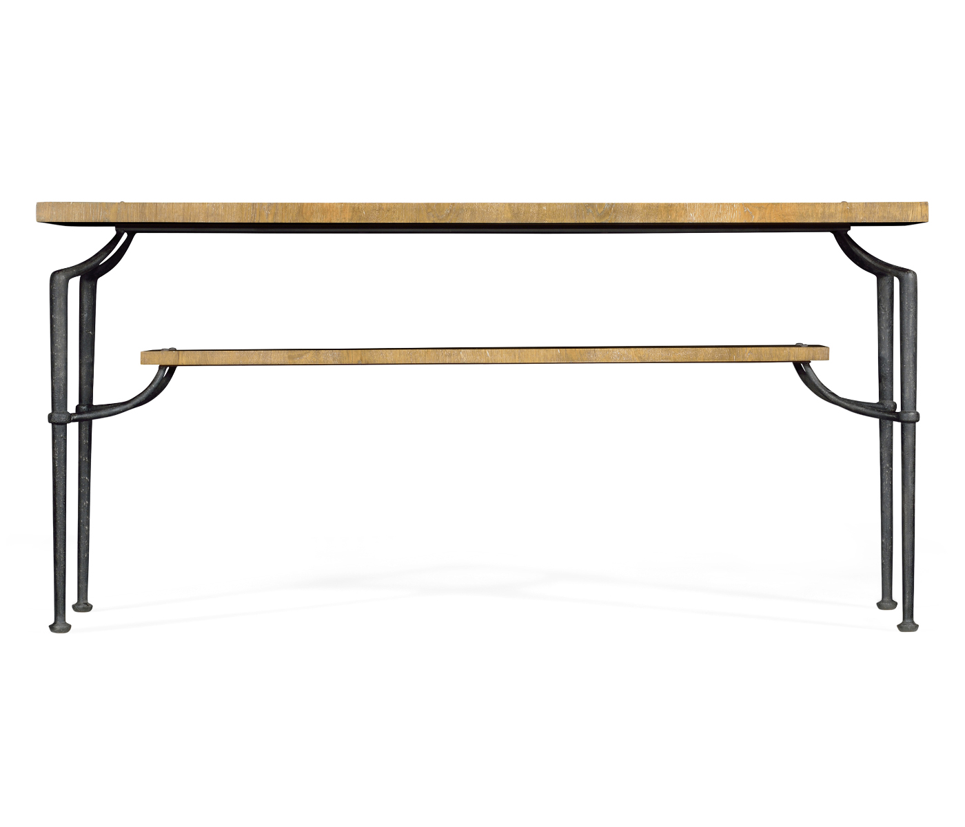 Rectangular Console Table with Iron Base