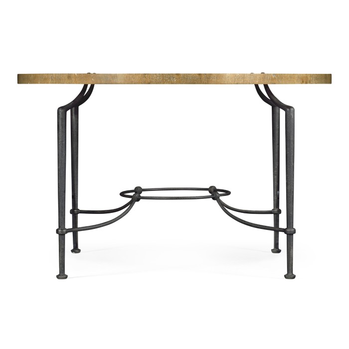 Round Centre Table with Iron Base