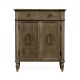 Dark Grey Chestnut Narrow Cabinet with Cupboard