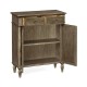 Dark Grey Chestnut Narrow Cabinet with Cupboard