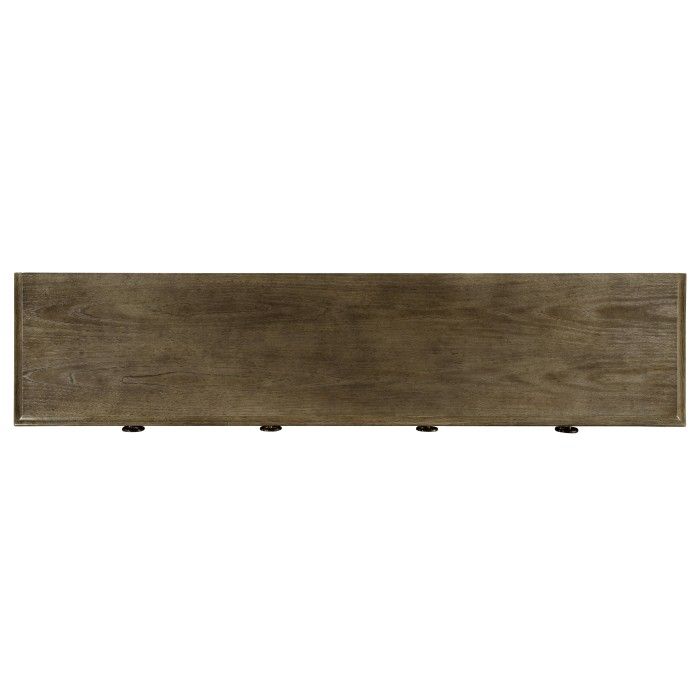 Dark Grey Chestnut Double Narrow Cabinet with Twin Cupboards