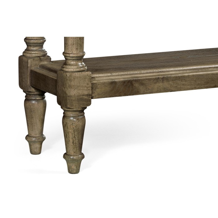 Small Dark Grey Chestnut Narrow Console