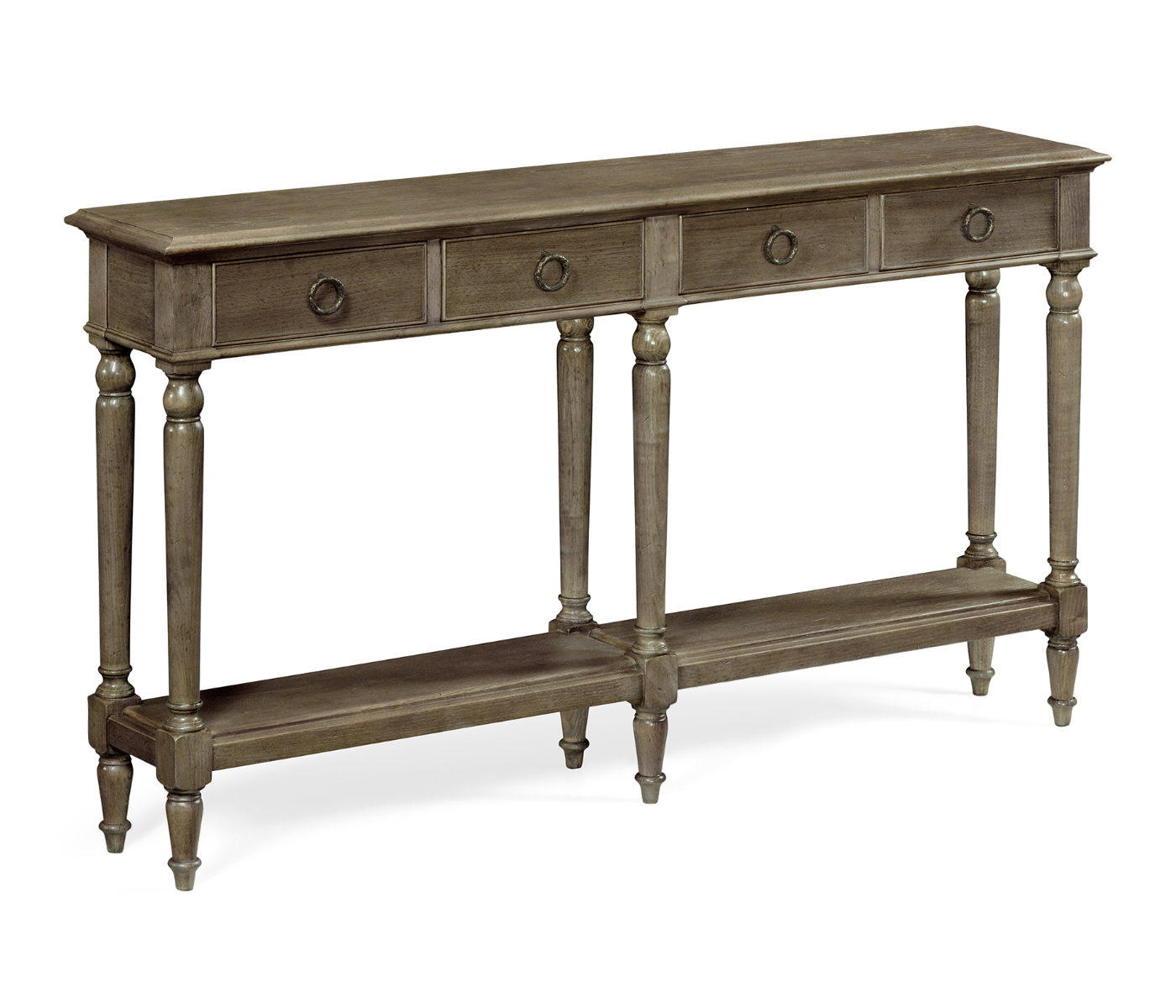 Large Dark Grey Chestnut Narrow Console