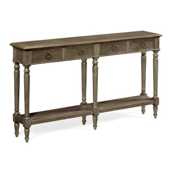 Large Dark Grey Chestnut Narrow Console