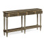 Large Dark Grey Chestnut Narrow Console