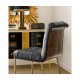 Gilded Iron Chest of Drawers in Smoky Black