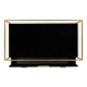 Gilded Iron Chest of Drawers in Smoky Black