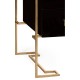 Gilded Iron Chest of Drawers in Smoky Black