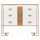 Gilded Iron Chest of Drawers in Biancaneve