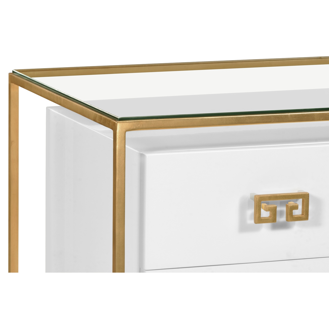 Gilded Iron Chest of Drawers in Biancaneve