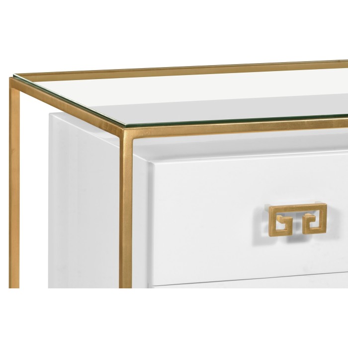 Gilded Iron Chest of Drawers in Biancaneve