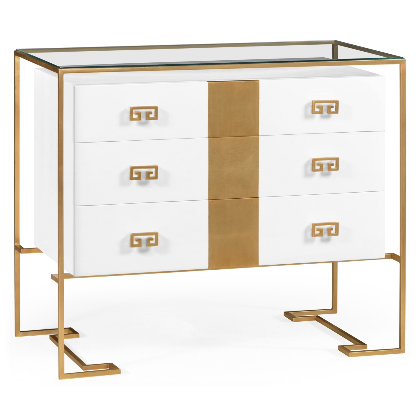 Gilded Iron Chest of Drawers in Biancaneve