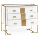 Gilded Iron Chest of Drawers in Biancaneve