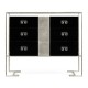 Silver Iron Chest of Drawers in Smoky Black