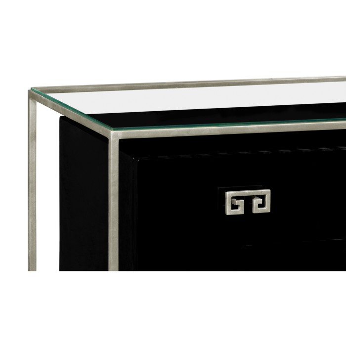 Silver Iron Chest of Drawers in Smoky Black