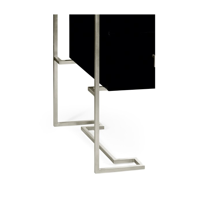 Silver Iron Chest of Drawers in Smoky Black