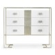 Silver Iron Chest of Drawers in Biancaneve