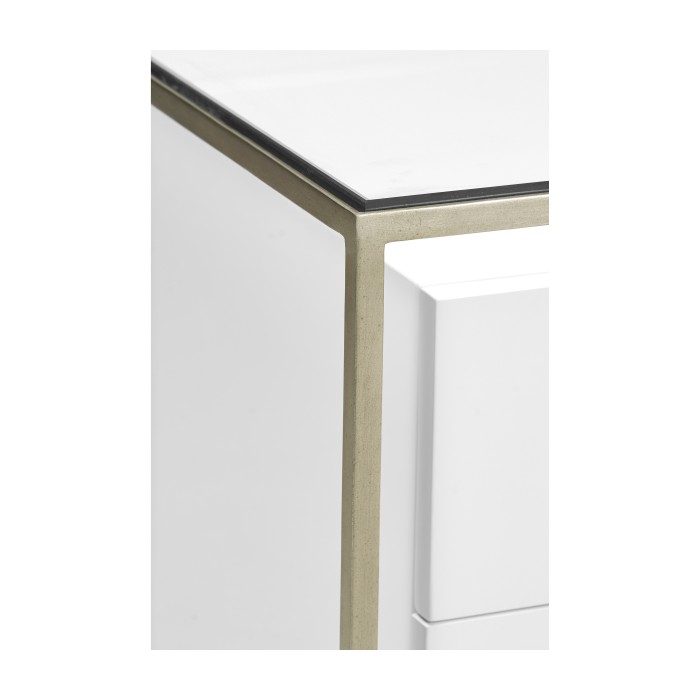 Silver Iron Chest of Drawers in Biancaneve