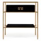 Gilded Iron Side Table in Smoky Black