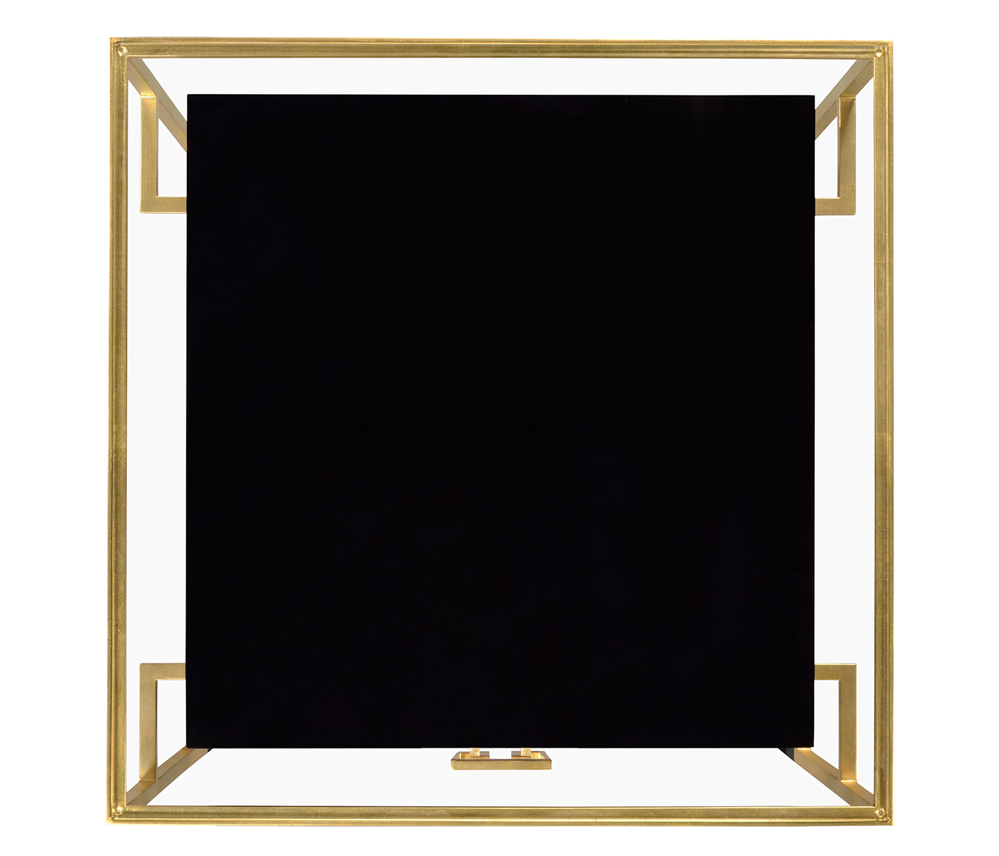 Gilded Iron Side Table in Smoky Black