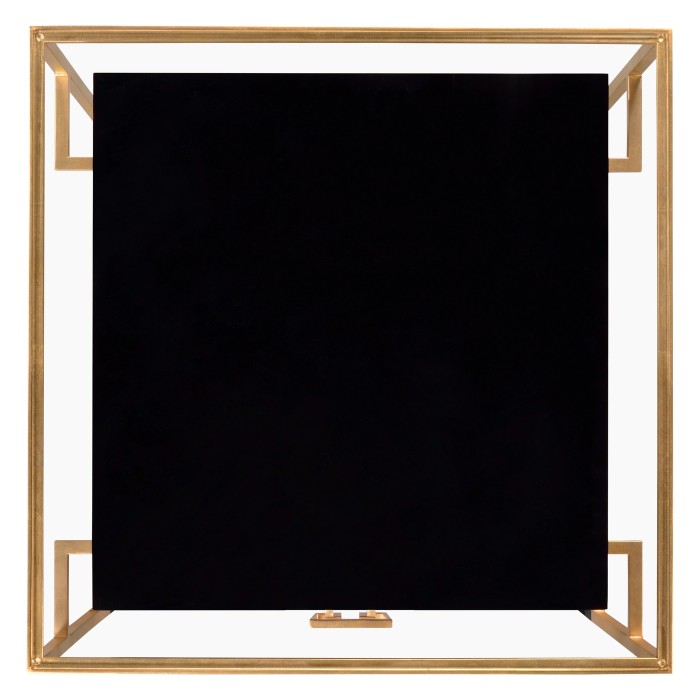 Gilded Iron Side Table in Smoky Black