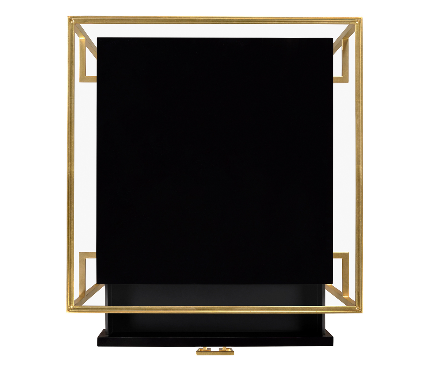 Gilded Iron Side Table in Smoky Black