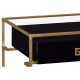 Gilded Iron Side Table in Smoky Black