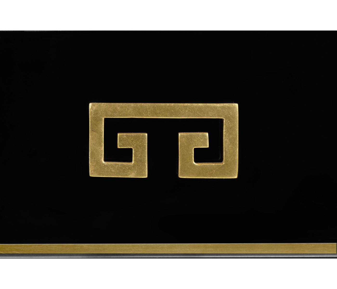 Gilded Iron Side Table in Smoky Black