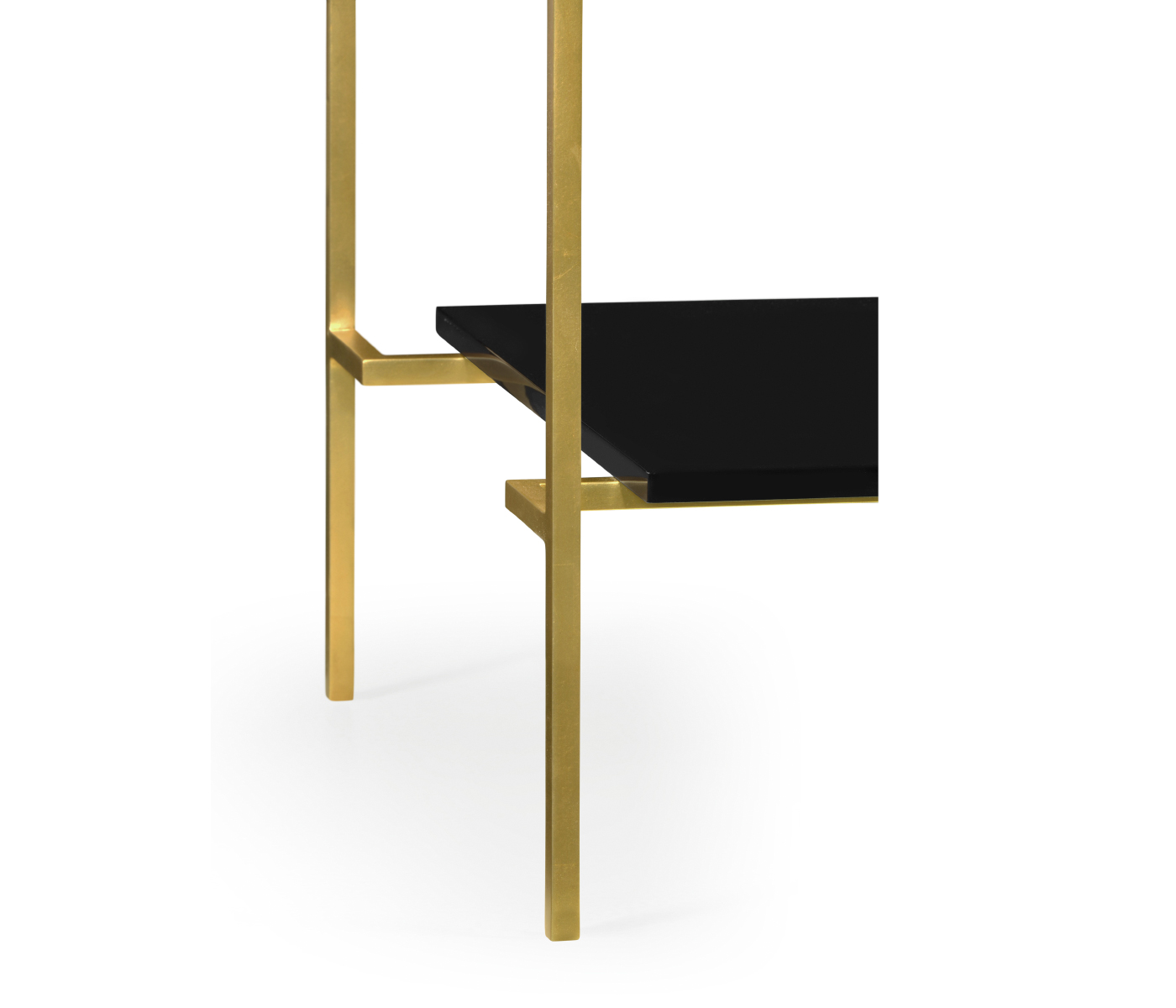 Gilded Iron Side Table in Smoky Black