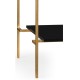 Gilded Iron Side Table in Smoky Black