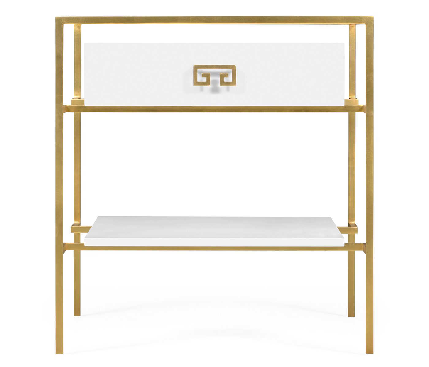 Gilded Iron Side Table in Biancaneve