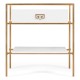 Gilded Iron Side Table in Biancaneve