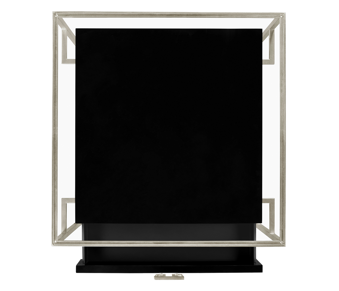 Silver Iron Side Table in Smoky Black