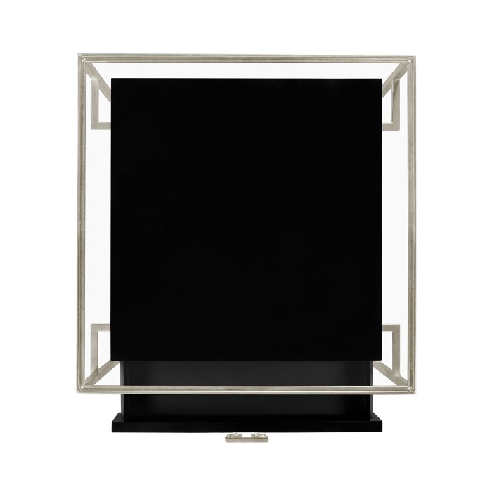 Silver Iron Side Table in Smoky Black