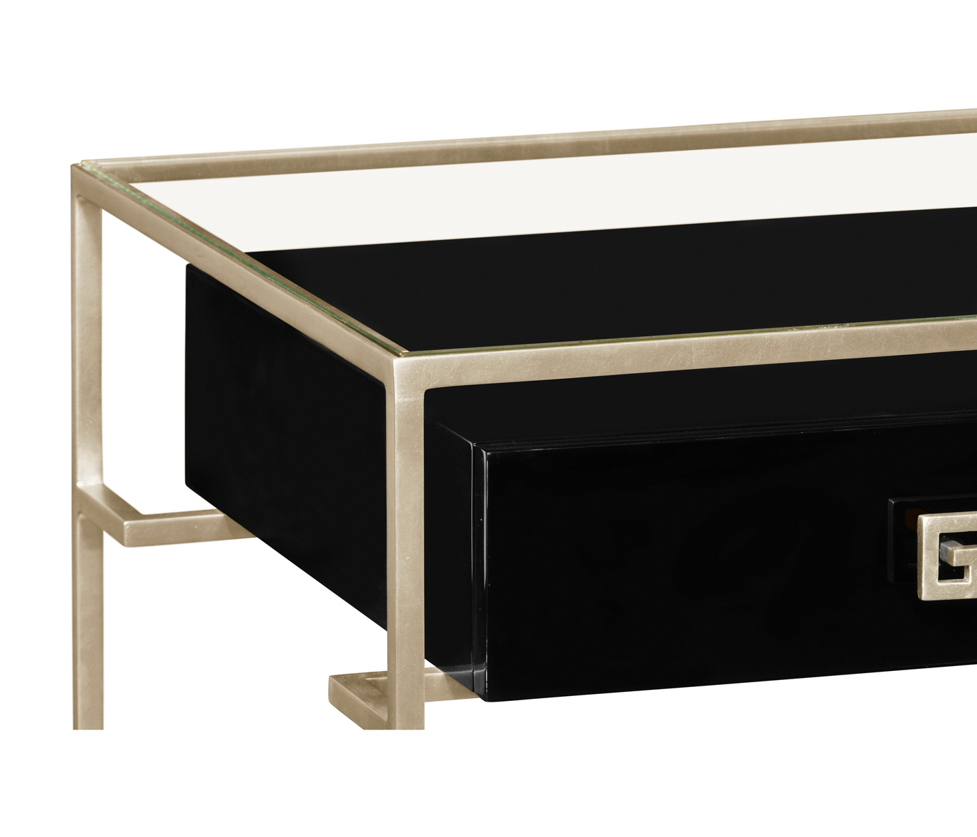 Silver Iron Side Table in Smoky Black