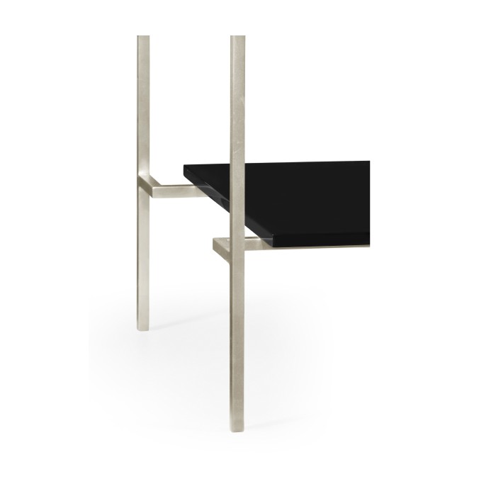 Silver Iron Side Table in Smoky Black