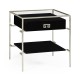 Silver Iron Side Table in Smoky Black