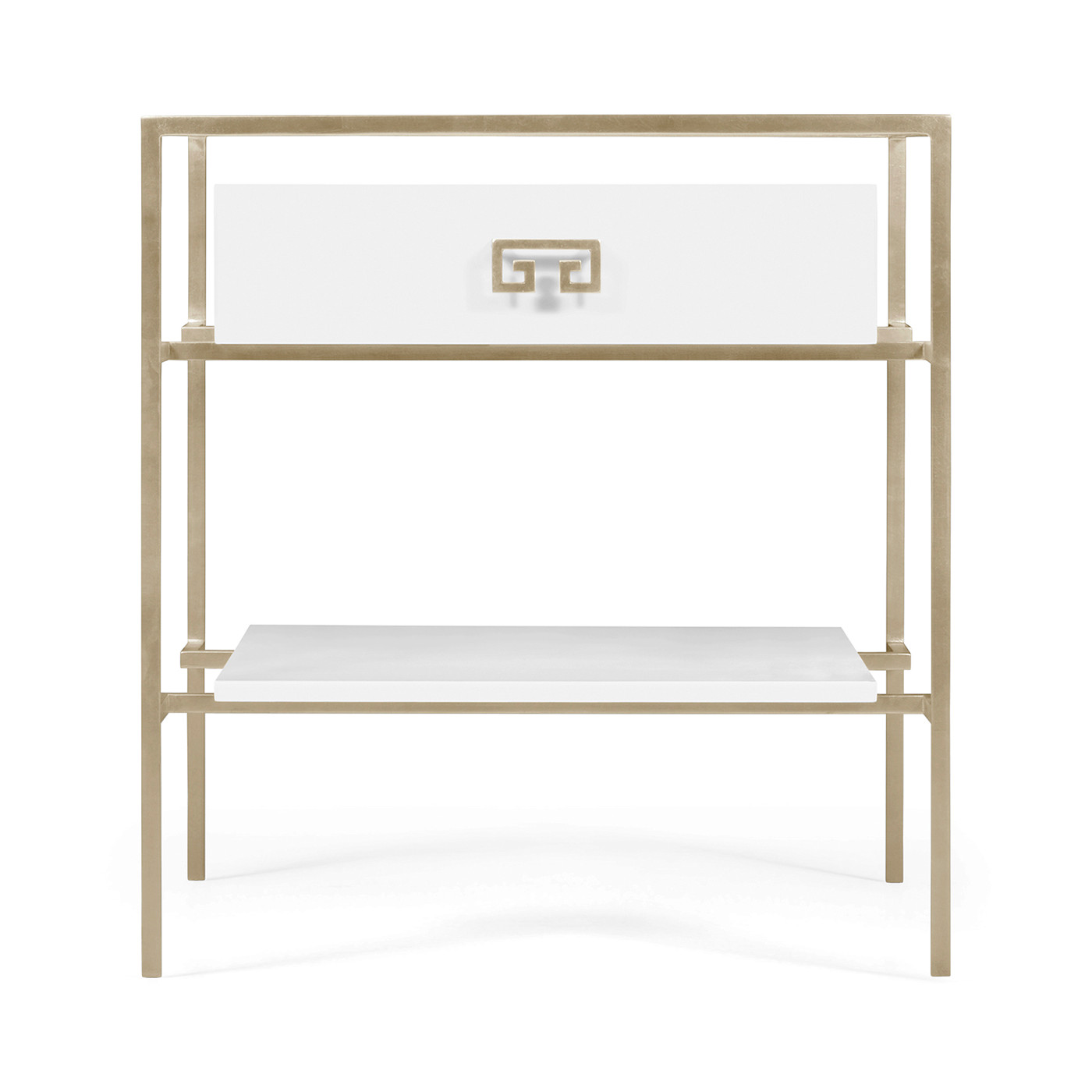 Silver Iron Side Table in Biancaneve